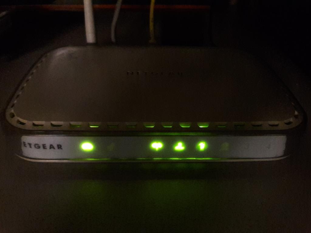 NETGEAR 11 Mbps Wireless Router MR814 v3 (Category: Networking) located in Quezon City. Submitted by low-ballers_will_be_blocked (Listing ID 1000443683, Image 1). Description: working. no repair. all original including power adapter. used as an extension wifi for room and currently connected for torrent DL & UL Technical Specifications: • Standards Capability: - IEEE 802.3i 10BASE-T - IEEE 802.3u 100BASE-TX - IEEE 802.3x Flow Control • Functions: