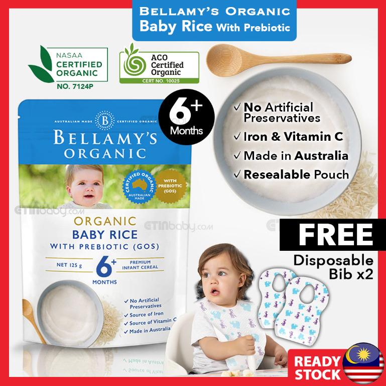 Bellamy's organic baby rice with prebiotic hotsell