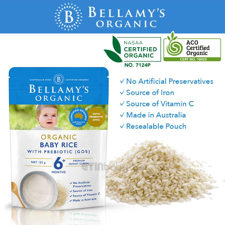 Bellamy's organic baby rice hot sale