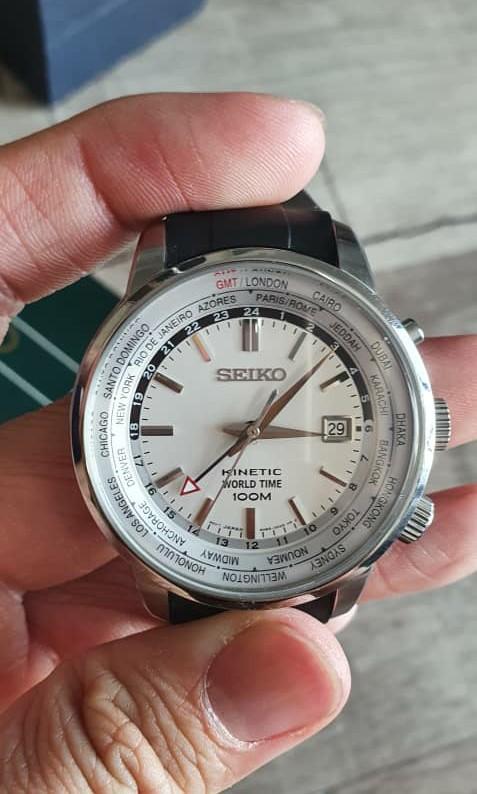 Seiko kinetic gmt world timer sun067p1 outlet