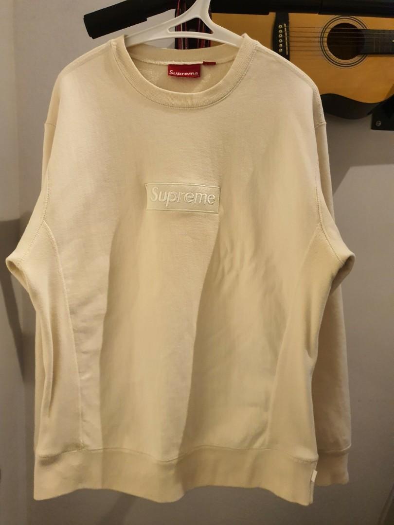 Supreme Box Logo Crewneck Fw18 Men S Fashion Clothes Tops On Carousell
