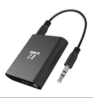 TaoTronics TT-BA12 Wireless Audio Adapter connects via 3.5mm