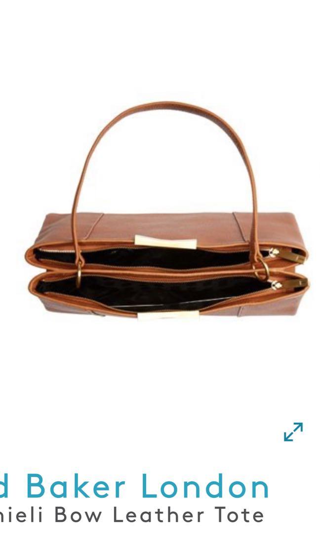 Camieli faceted bow new arrivals leather tote bag