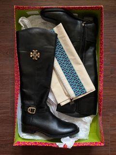 Tory Burch Bristol 30MM Riding Boots Coconut Brown US 6.5