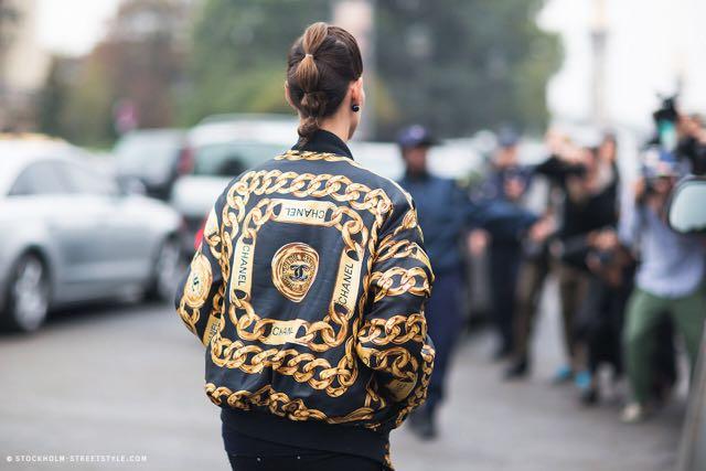 Chanel vintage bomber jacket clearance
