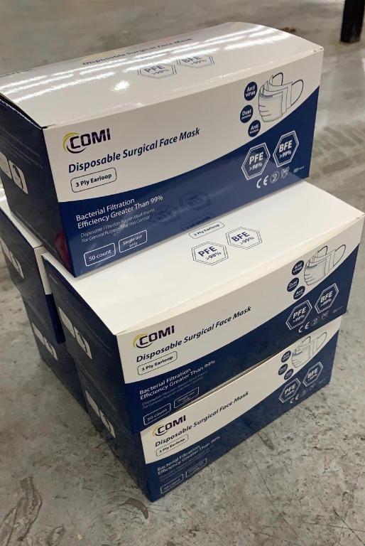 (HSA APPROVED) 3 Ply Surgical Face Mask with BFE and PFE. Medical grade