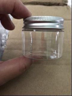 4 pcs lot -Empty plastic 50g jar with plastic cap and aluminium screw top cap 