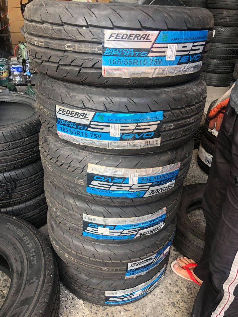 4pcs 165 55 R15 Federal Tires Sold As 4pcs Car Parts Accessories Mags And Tires On Carousell