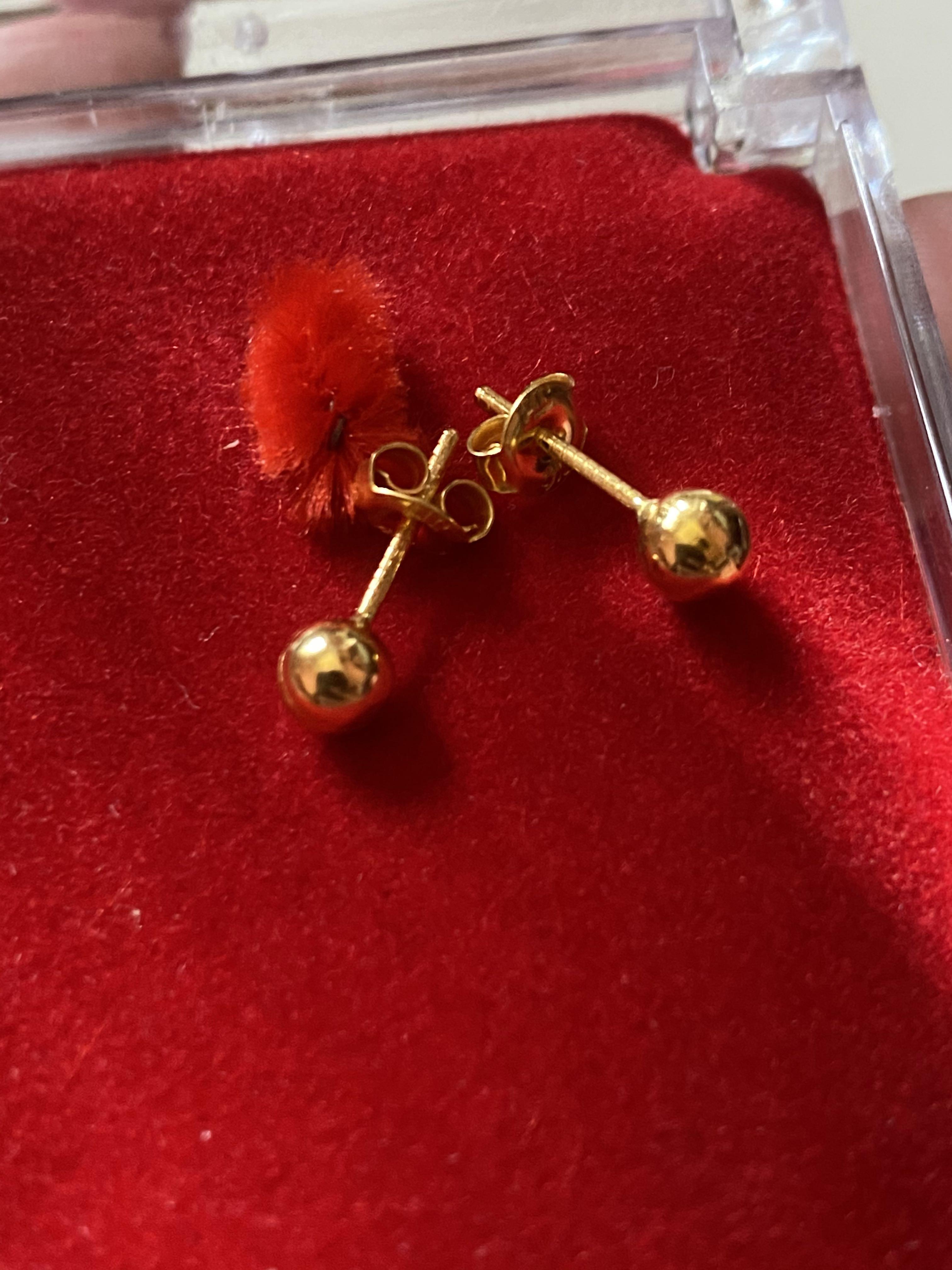 TAKA Jewellery 916 Gold Earrings Heart - TAKA Jewellery