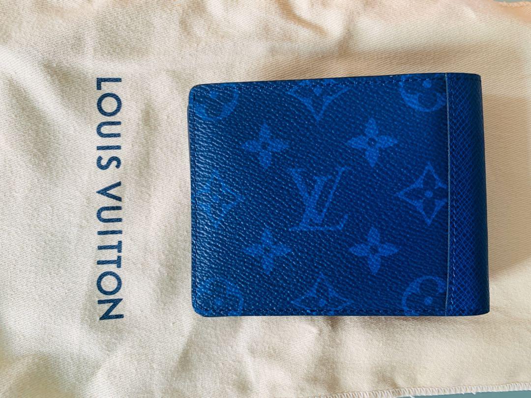 Authentic Louis Vuitton Monogram Multiple Wallet - M30299 - Navy Blue -  Bi-Fold
