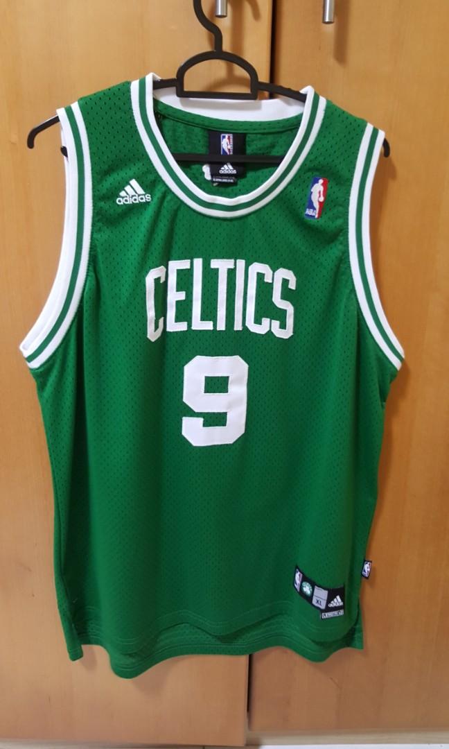 Authentic Adidas Boston Celtics Jersey #9 Rajon Rondo NBA Kids Large 14-16  Sewn