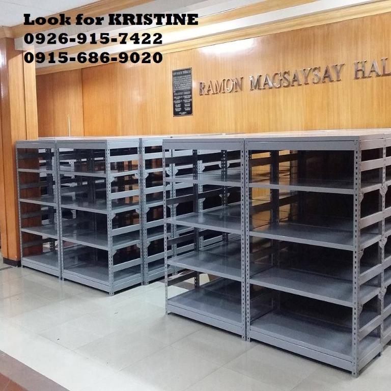 Angular steel rack powder coated boltless steel shelves, Furniture ...