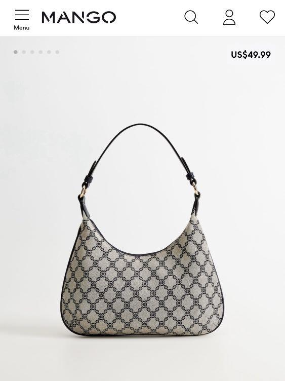 Authentic Mango Jacquard Baguette Bag Women s Fashion Bags