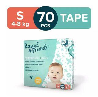 Brand new unopened Rascal and Friends S Size diapers