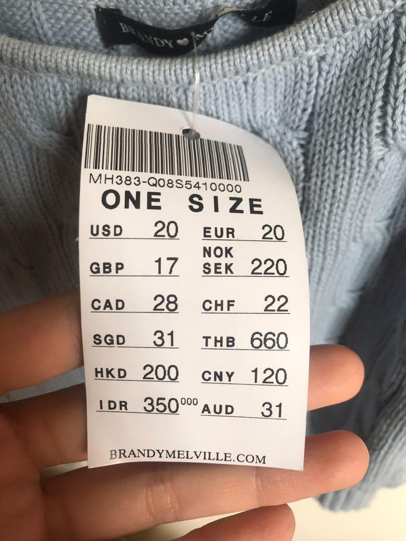 brandy melville light blue cambria/white tank, 女裝, 上衣, 襯衫- Carousell