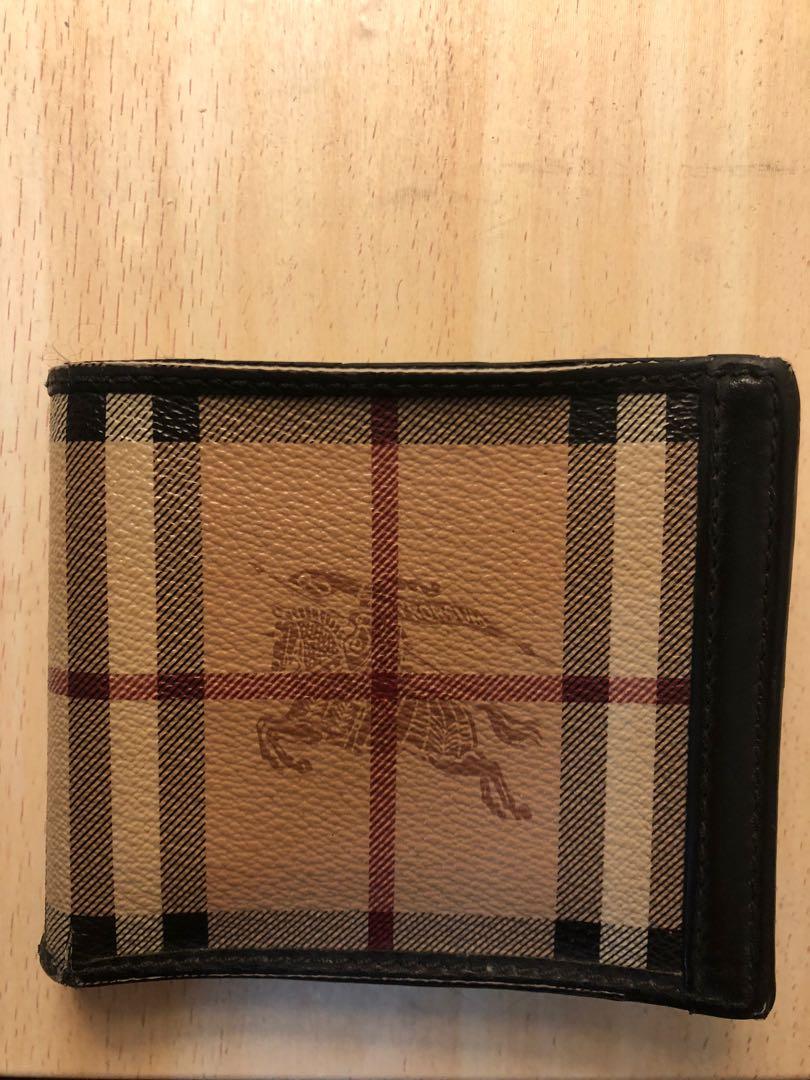 Burberry haymarket top wallet mens