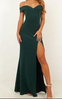 Emerald green formal dress