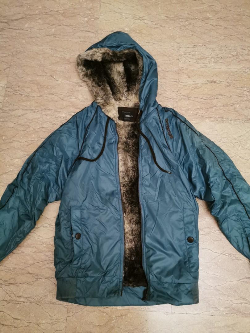 Gold winter coat on sale