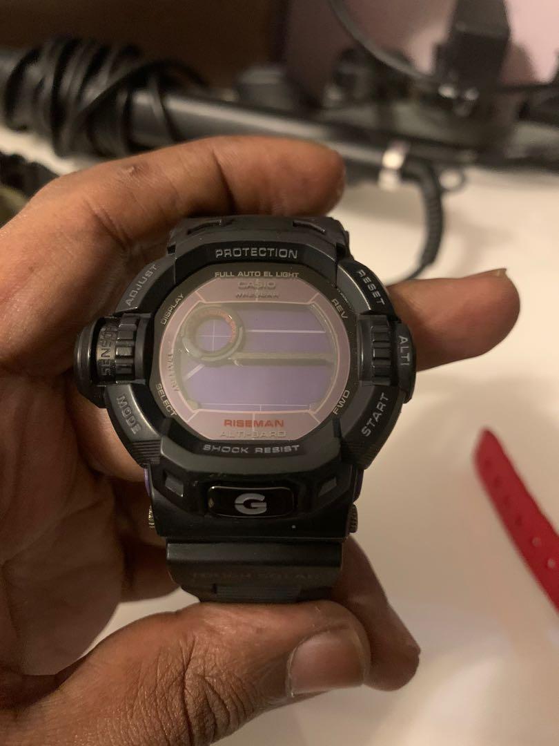 G- Shock Riseman (rare) (Category: Men's Watches) located in Singapore. Submitted by Deejay1711 (Listing ID 1000830121, Image 1). Description: Selling my preowned G Shock Riseman (rare-purple): $450 Rarely on wrist and will need a new home. Kindly note that watch needs a batt change Low ballers will be ignored. Willing to trade all watches valued over $4500 for a reasonable trade.