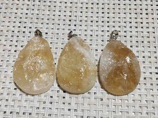 Genuine CITRINE Gemstone Pendant Rare Finds