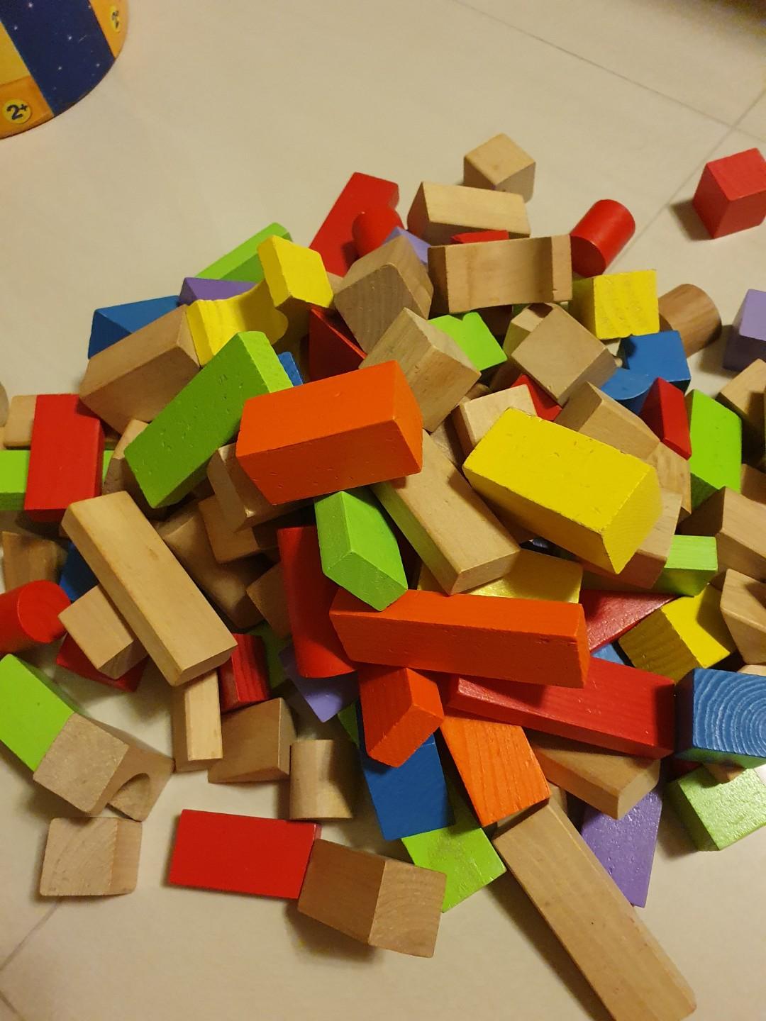 Imaginarium 150 Wooden Blocks building set, Hobbies & Toys, Toys