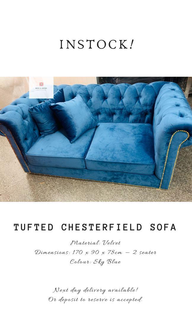 Tufted Velvet Chesterfield Sofa