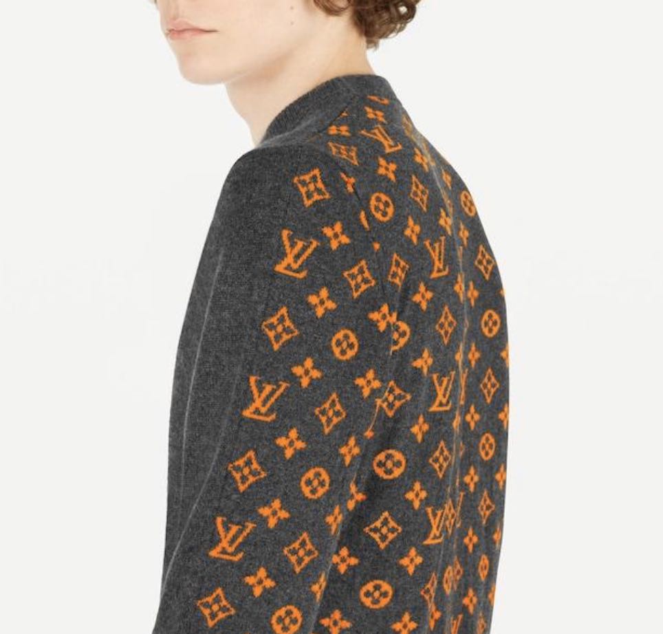 Louis Vuitton, orange monogram crewneck sweatshirt - Unique