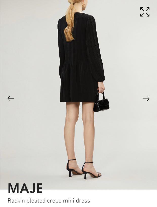 maje rockin pleated dress