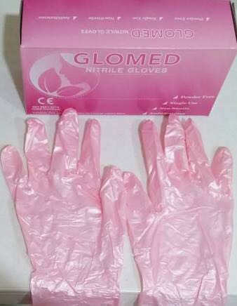 Medium Nitrile Gloves (pink)