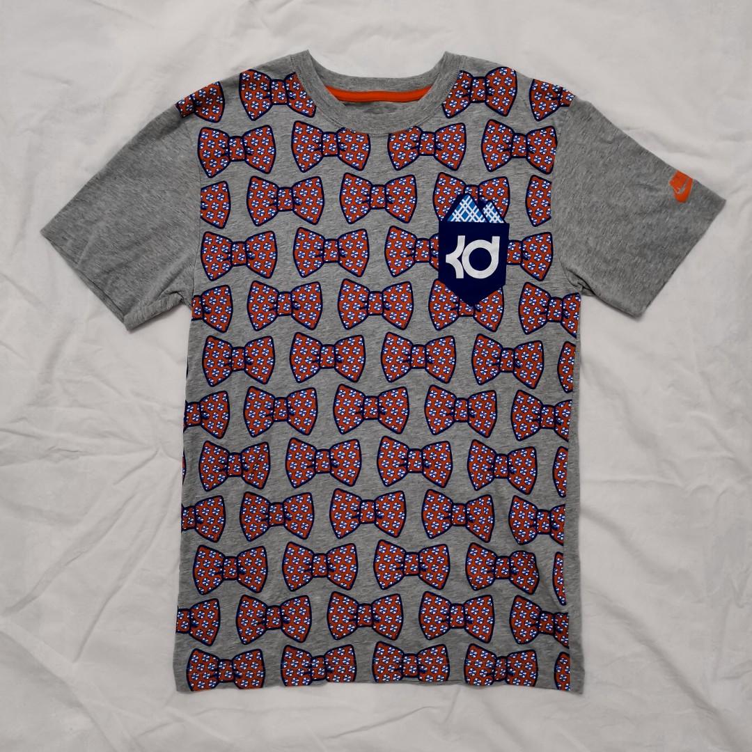 Nike Kevin Durant KD Grey Bowtie T Shirt Men s Fashion Tops