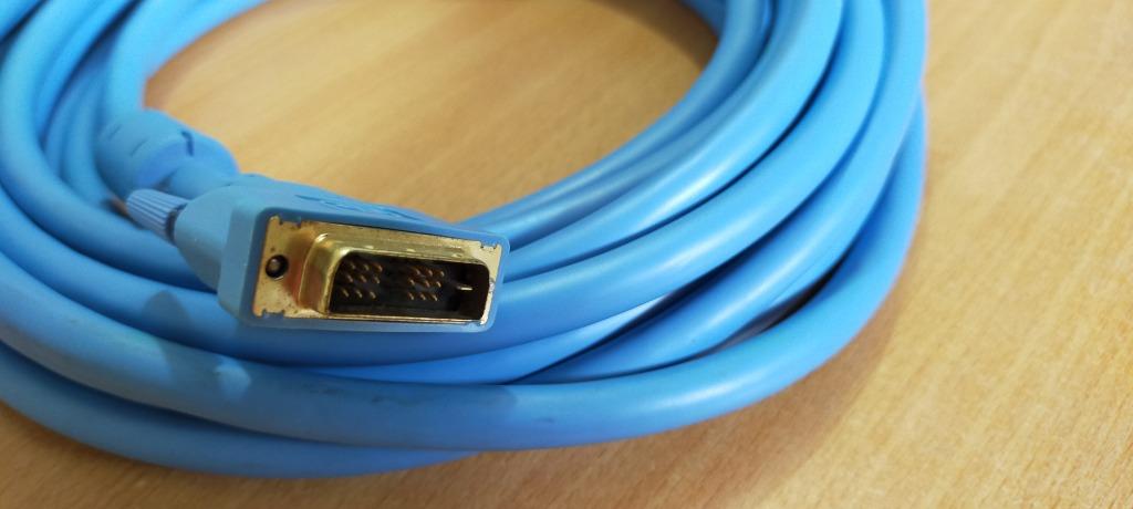Professional High End DVI Cable with Gold Plated Plugs (Category: Cables & Adaptors) located in Paranaque City. Submitted by seb_trading (Listing ID 1000912103, Image 1). Description: nice light blue color gold plated plugs DVI to DVI male plugs 10 meters long high-end cable heavy duty DVI Digital Single Link pick up only or lalamove pick up and payment .