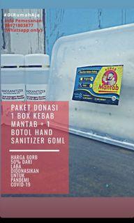 #SALINGBERBAGI PAKET DONASI KEBAB MANTAB + HANDSANITIZER 60ML Kebab Frozen