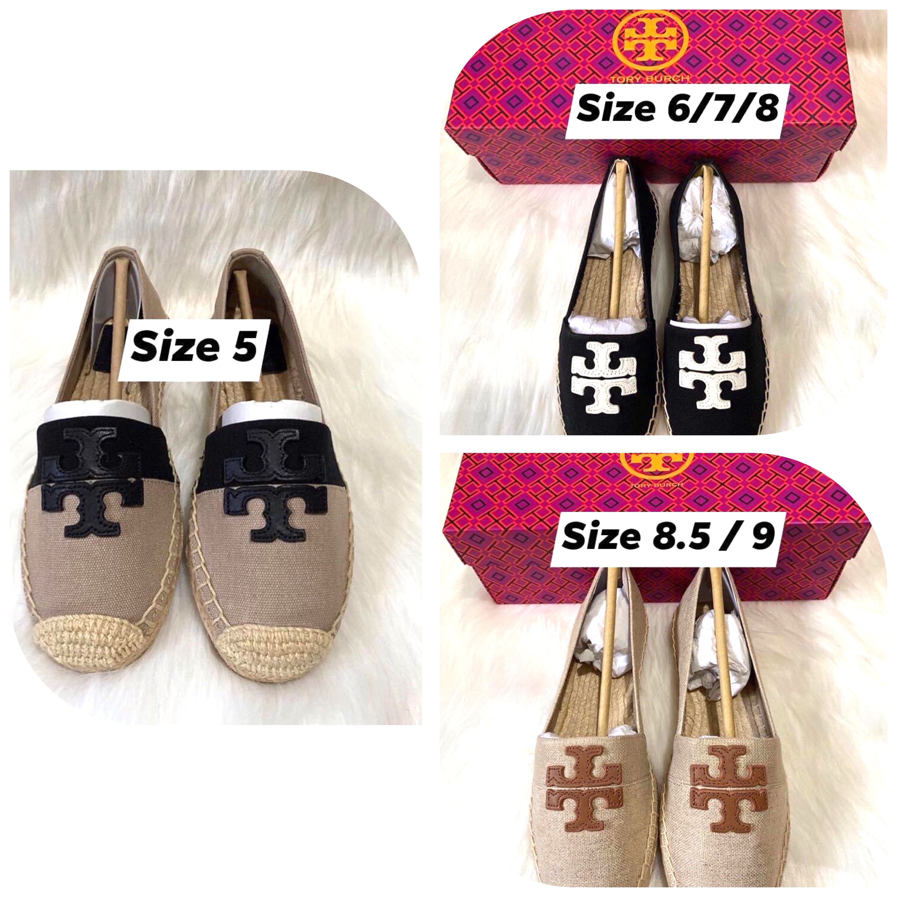 Tory Burch Espadrilles SIZE 5/6/7/8/8.5/9 ON HAND FROM USA, Women's Fashion, Footwear, Flats & Sandals Carousell