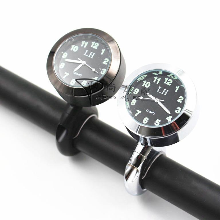 Universal clock watch time handlebar handle bar mounted black