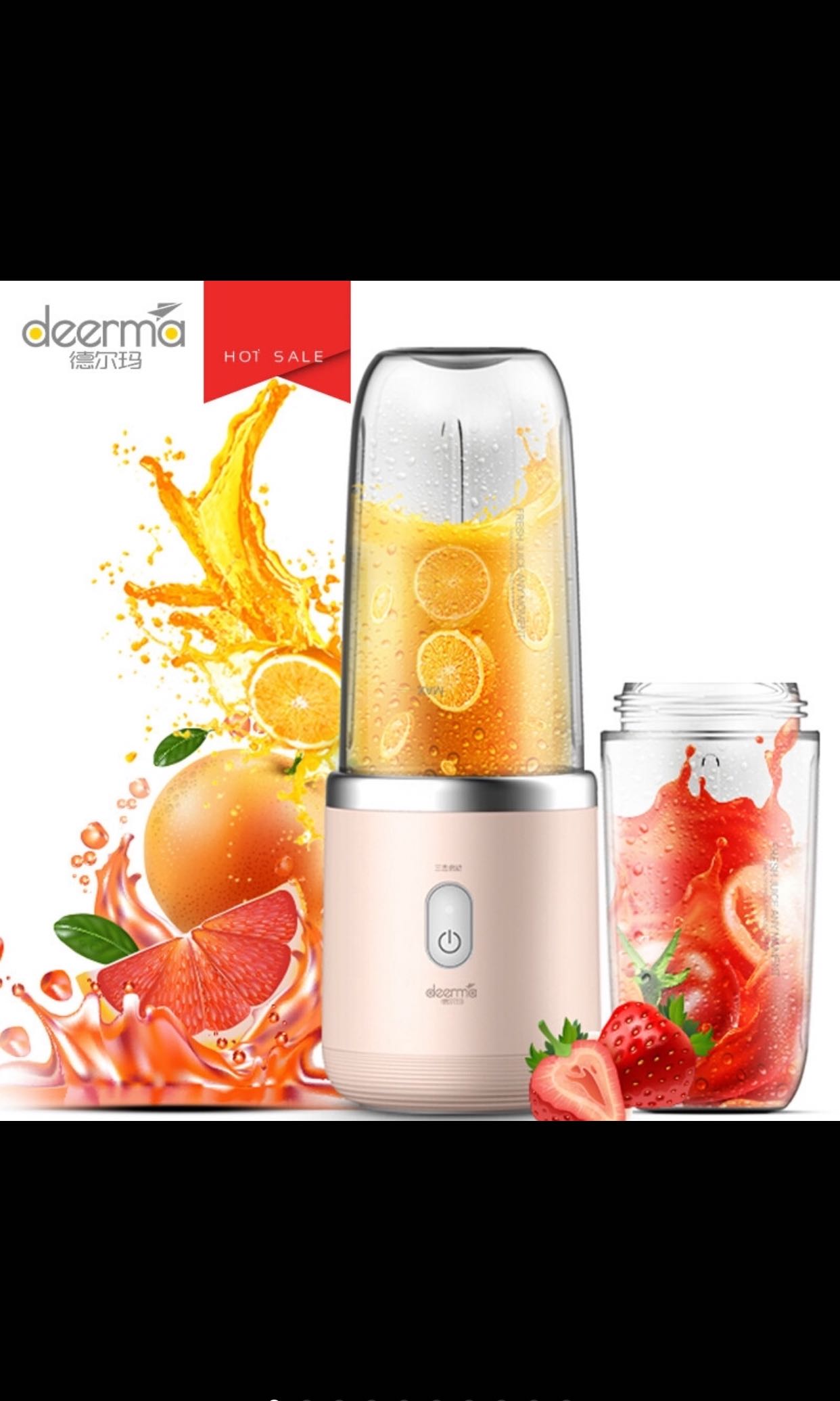 Xiaomi Deerma Portable Blender Electric Juicer 400ML Wireless Automatic