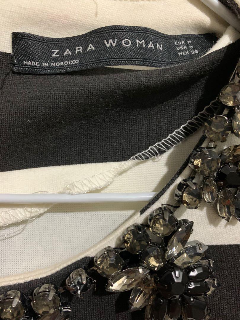 Zara Top (Category: Blouses) located in Quezon City. Submitted by e_concepts (Listing ID 1000887760, Image 3). Description: 📌Used once 📌Very elegant 📌 Beautiful stone details 📌Stretch fabric 📌 Can fit to S-Semi Large.