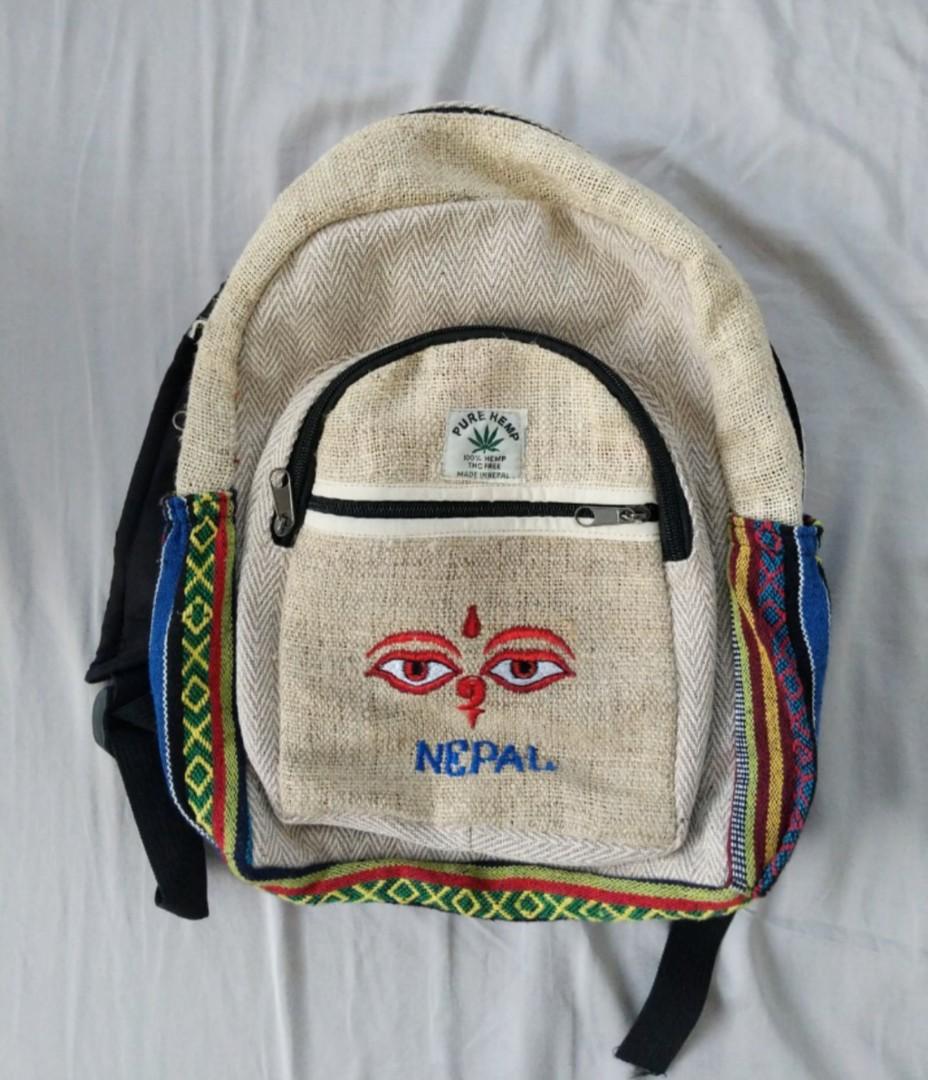 100% Hemp Backpack from Nepal (Category: Backpacks) located in Bacoor. Submitted by _declutterby (Listing ID 1000992910, Image 1). Description: Used once. Bought this backpack in Nepal. - 14 x 12 x 4 inches.