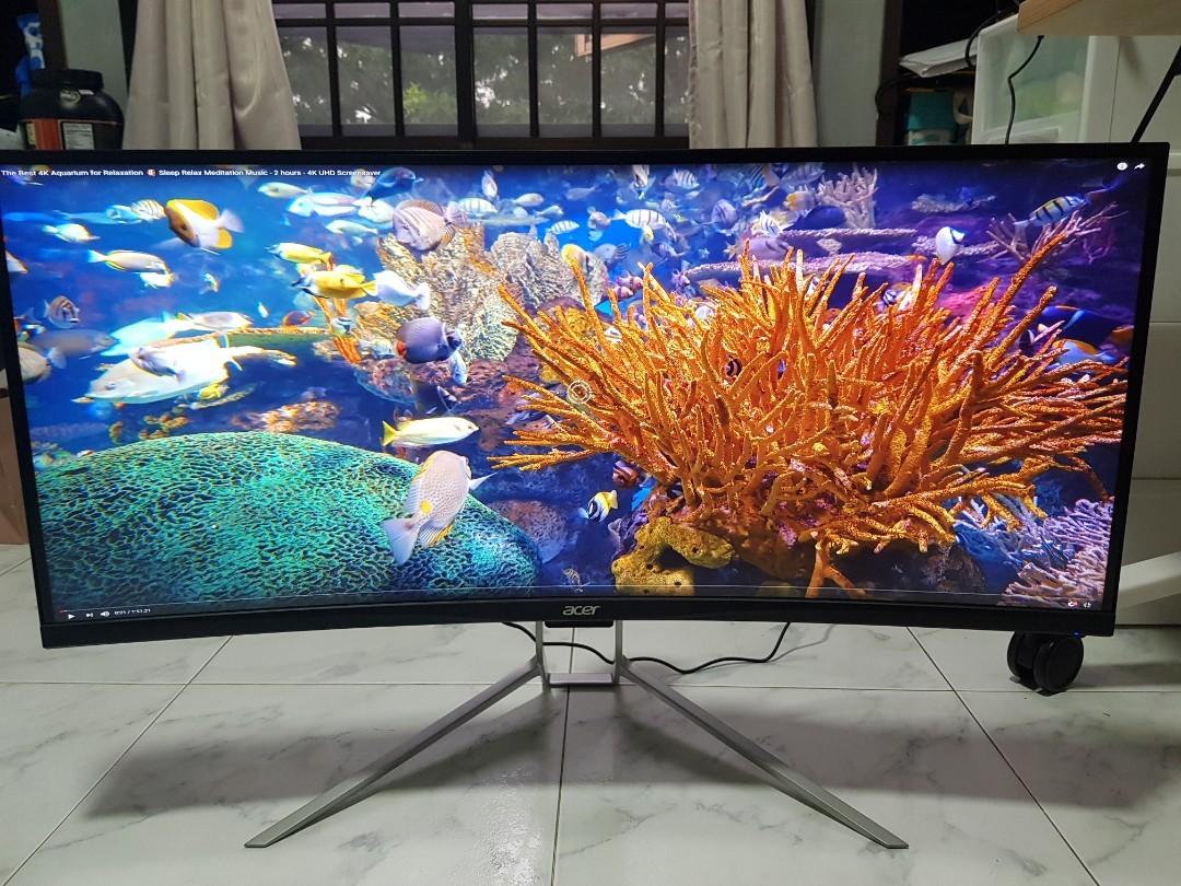 Acer XR382CQK 38 inch ultrawide curved monitor, Computers & Tech, Parts ...