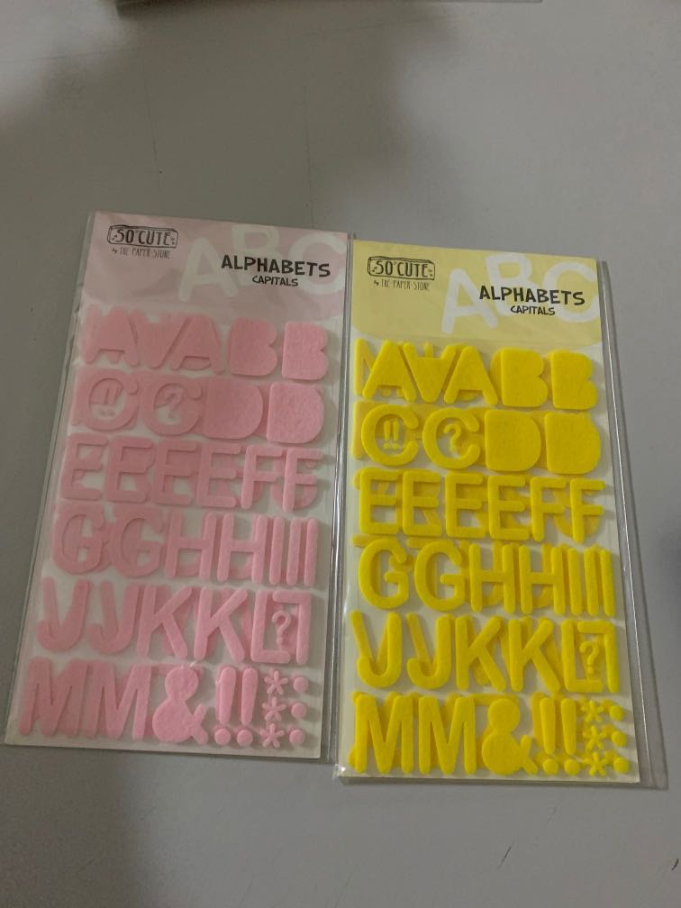 Alphabet felt sticker (2 packet), Hobbies & Toys, Stationery & Craft