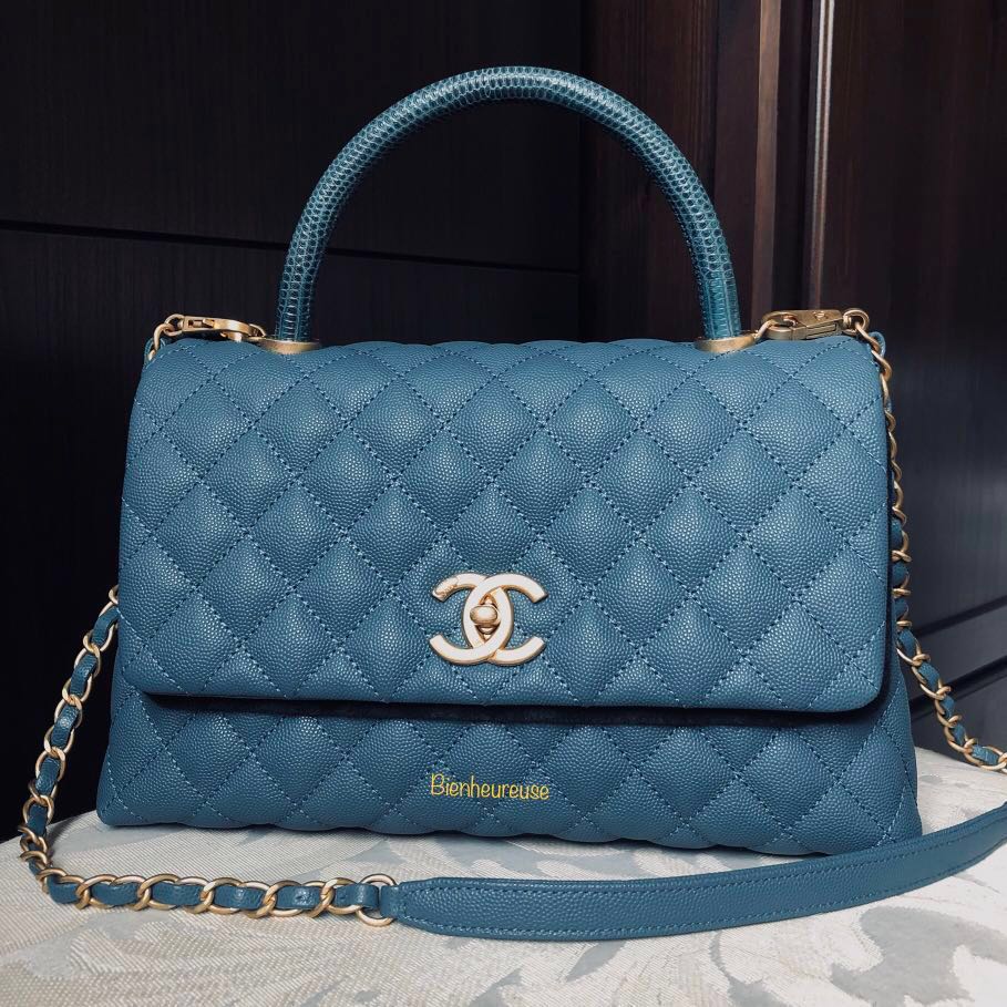 Lizard Handle! As New Chanel Coco Handle with Lizard Handle 29cm, Luxury,  Bags & Wallets on Carousell