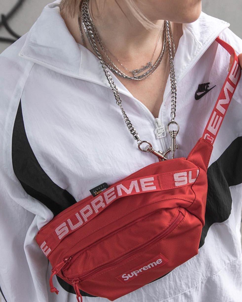 supreme waist bag ss18 red