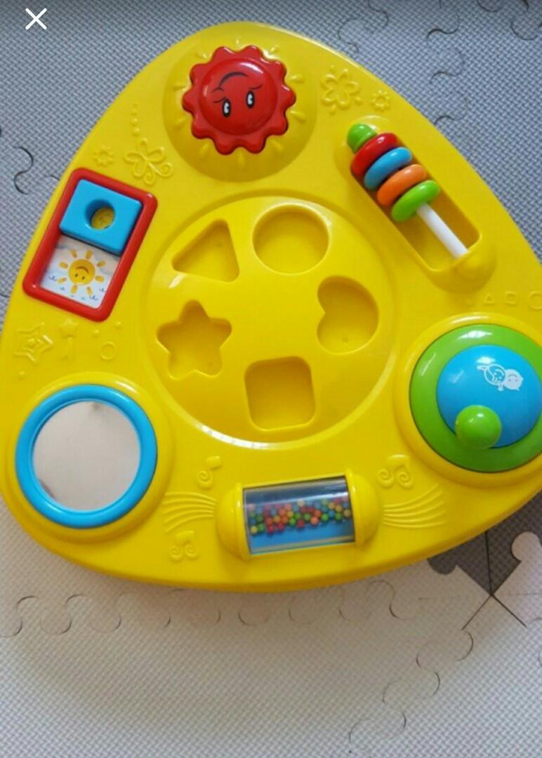 Baby Activity table (Category: Infant Playtime) located in Las Pinas. Submitted by closetful.ph (Listing ID 1000960446, Image 3). Description: slightly used, almost new, complete with box, no flaw, bought from rustans. selling for my sis in law. last price posted..