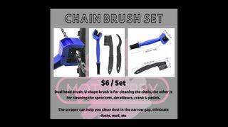 Chain Brush Cleaning Set for Motorcycle & Bicycles