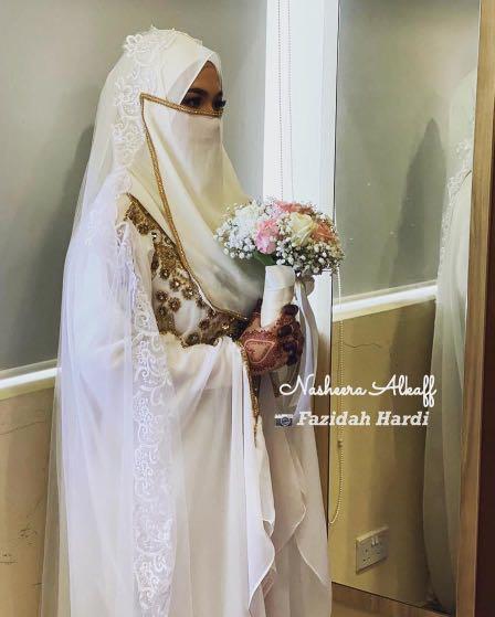 Custom Made Niqab To Match Customer S Existing Abaya For Akad Nikah Women S Fashion Muslimah Fashion On Carousell