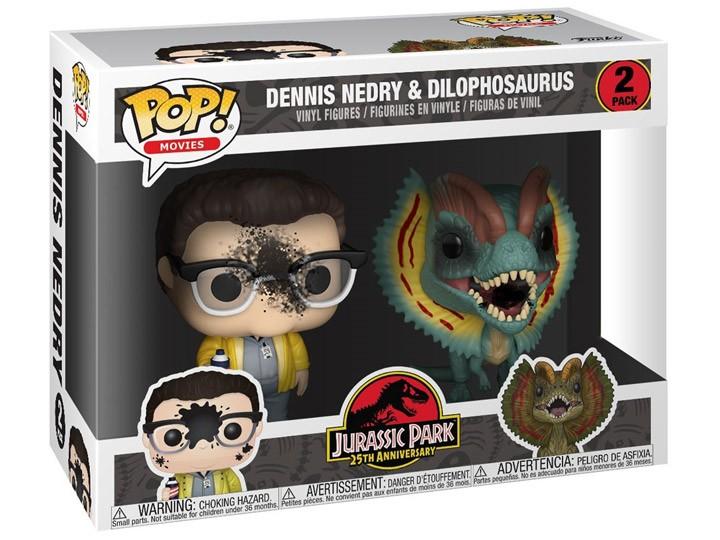 Jurassic Park Nedry and Dilophosaurus Pop! 2-Pack - EE Excl.