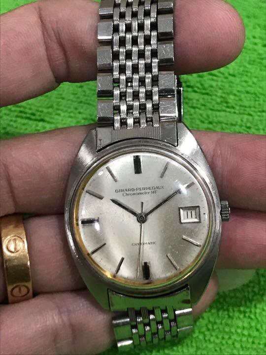 GIRARD PERREGAUX Chronometer HF Gyromatic 34mm Wrist Watch Men s