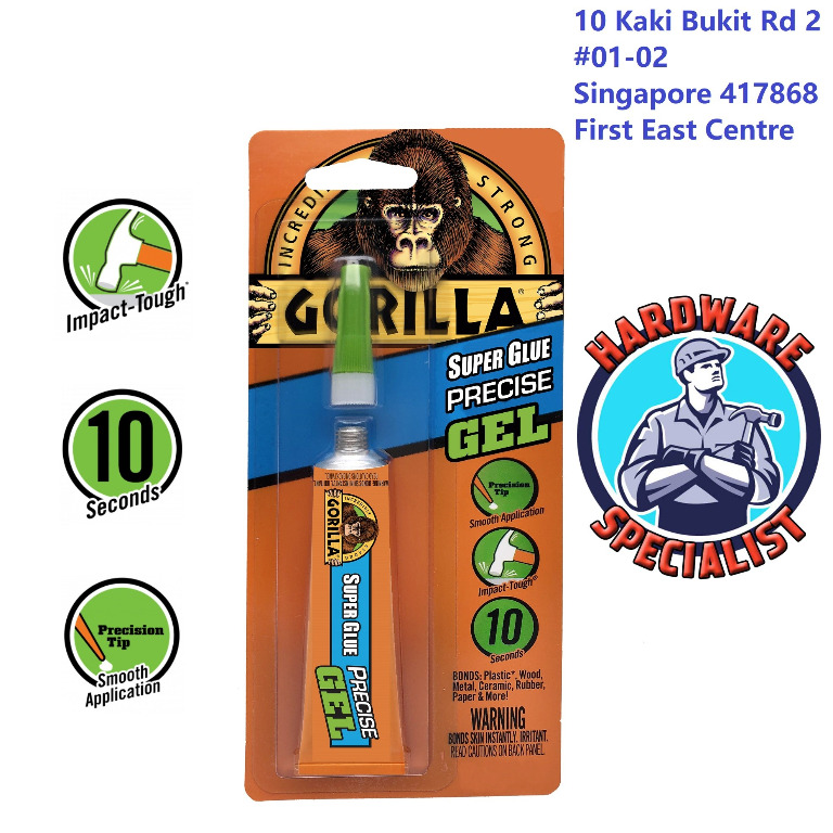 Gorilla Super Glue Gel Ultra Control Anti Clog Cap 15g, Beauty
