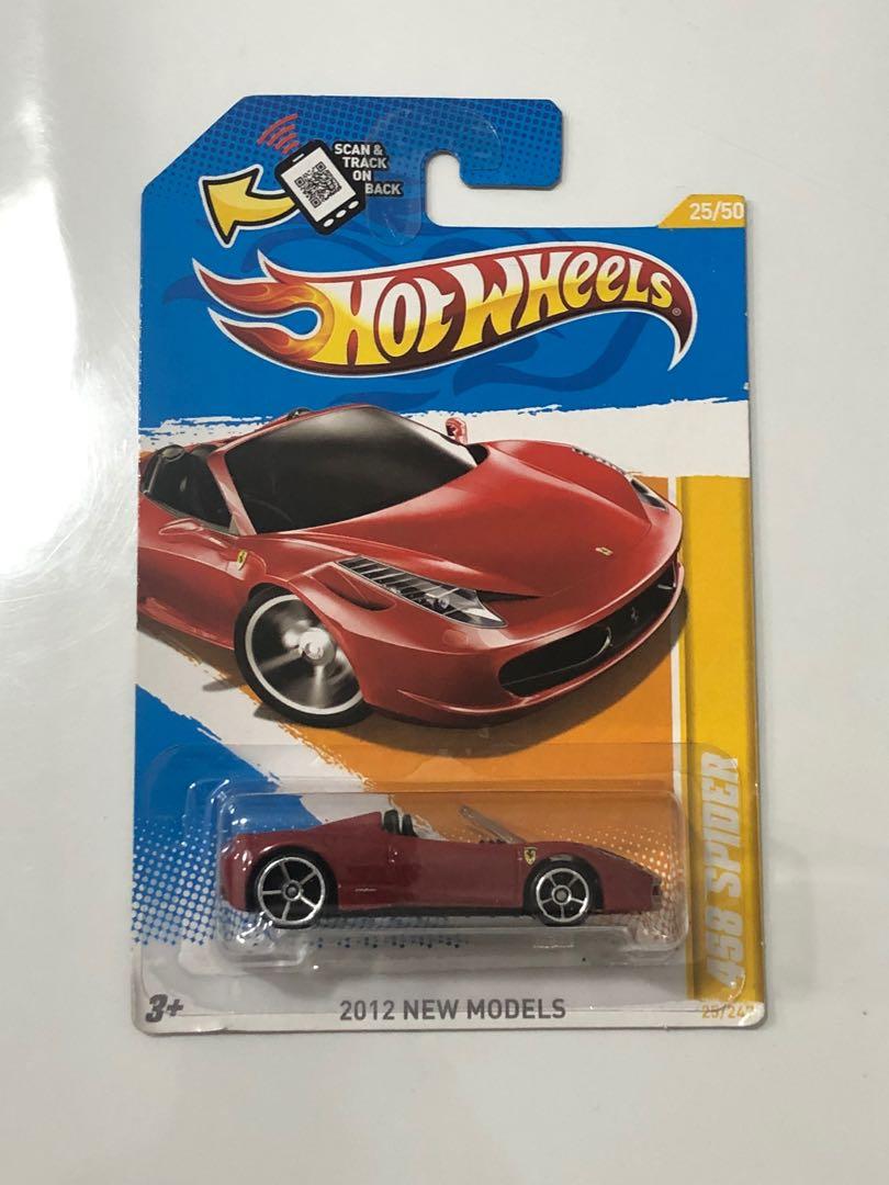Hot Wheels Mainline Ferrari 458 Spider (Red), Hobbies & Toys, Toys ...