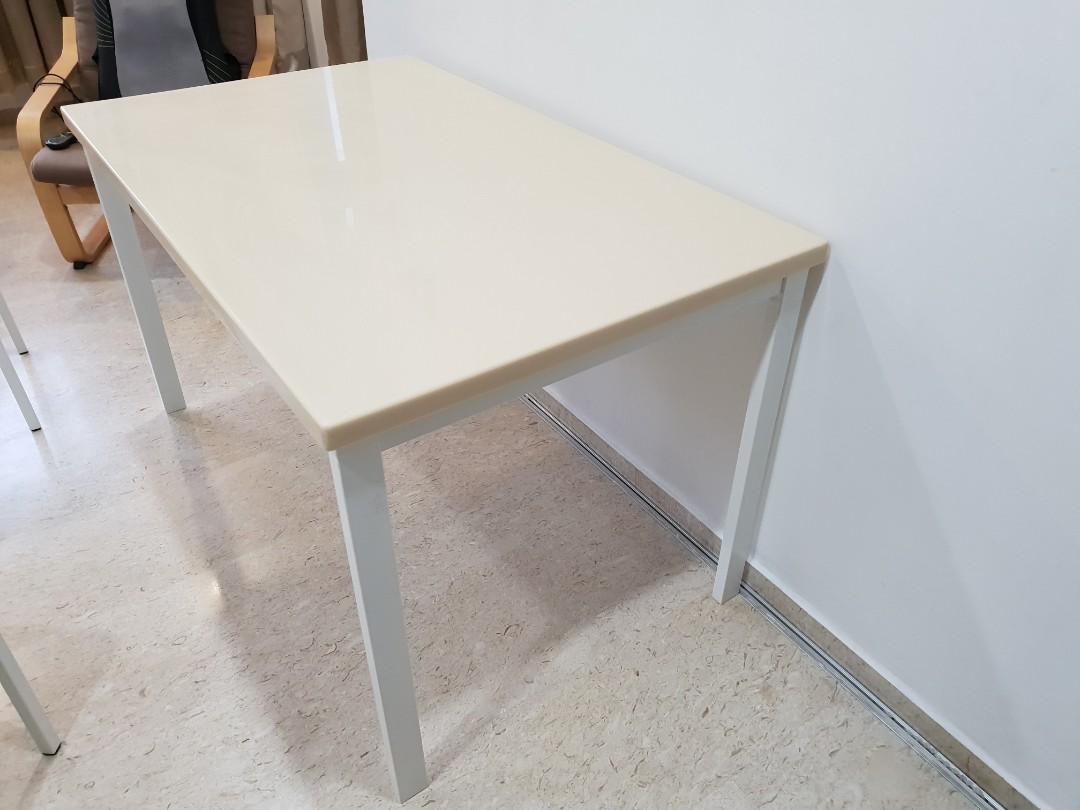 ikea table with acrylic solid surface top furniture tables chairs on carousell