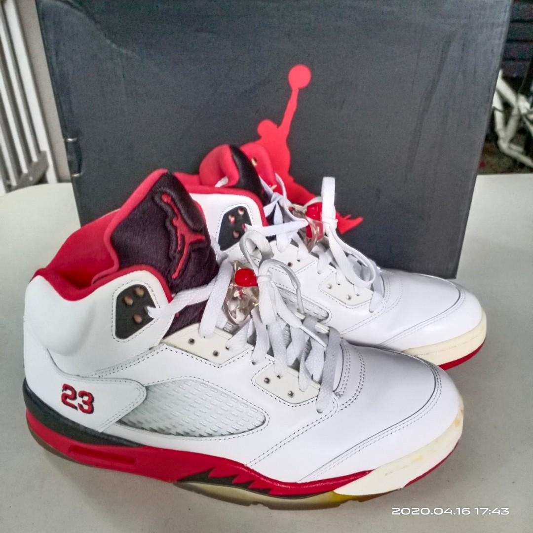 fire red 5s size 13